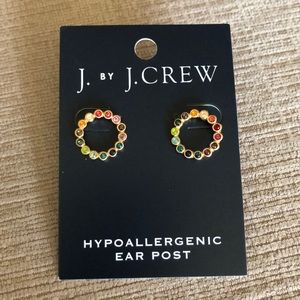 NWT J. by J. Crew multi colored stone earrings